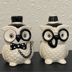 Dapper Owl Salt & Pepper Shakers